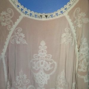 DEMOCRACY VINTAGE BLOUSE IN ROSE AND IVORY